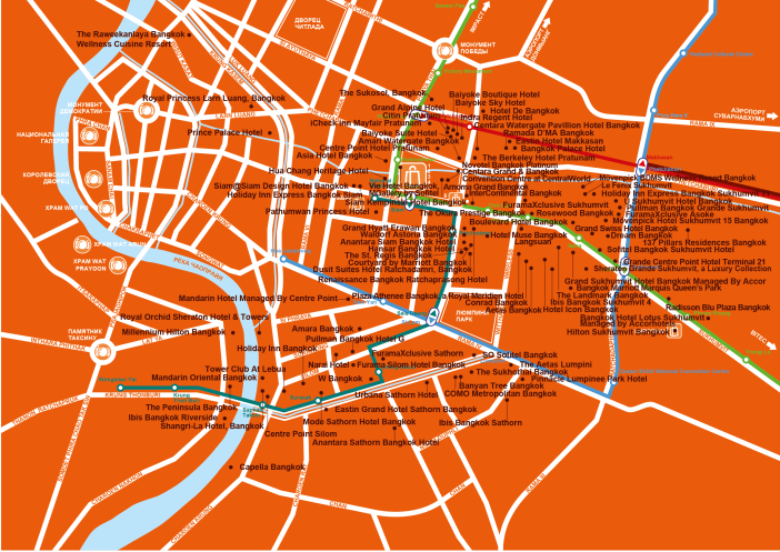 Карта Бангкока